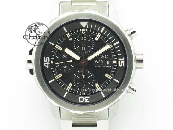 MIROTIME 0204 Cozy Pilot Chrono SS IW387802 V6F 1:1 Best Edition On Brown Leather Strap A 7323